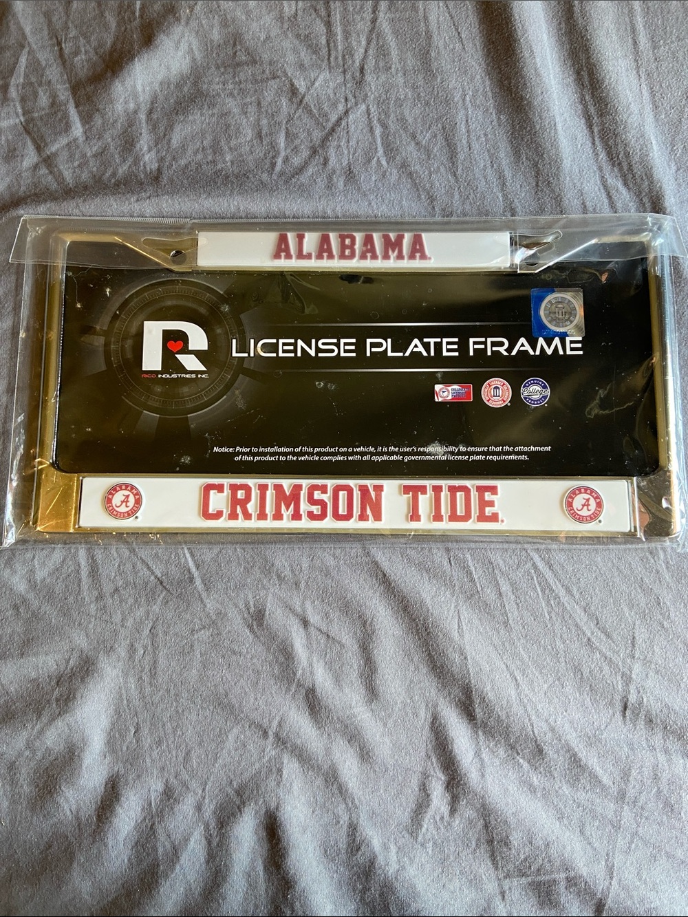 Brand New Metal License Plate Frame—-Alabama Crimson Tide